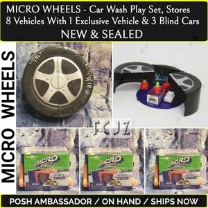 Micro Wheels Car Wash Playset, With 1 Exclusive car & 3 Blind Cars - NEW
